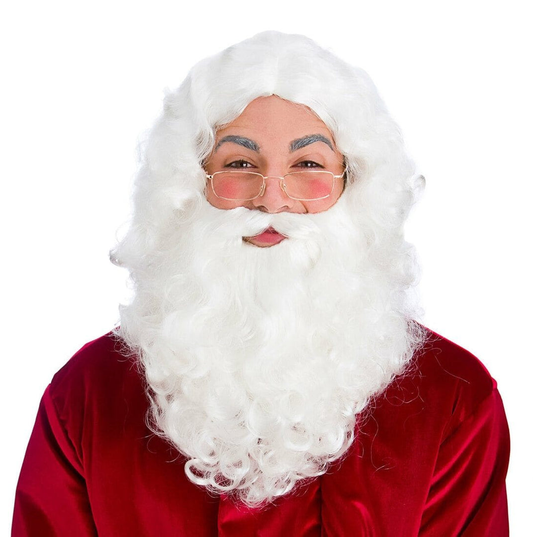 Mens Christmas Deluxe Santa Set Fancy Dress Party Costume