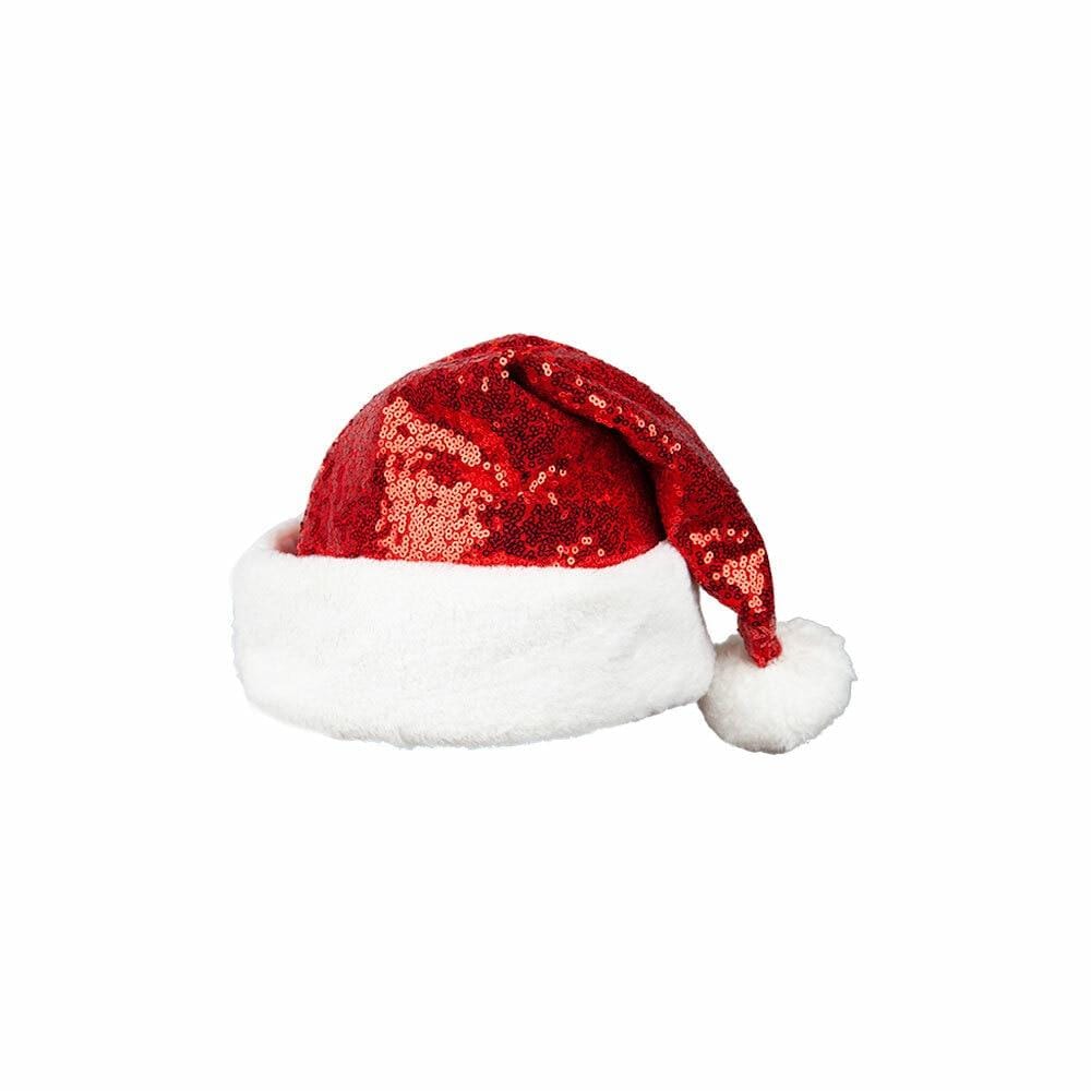 Adults Deluxe Sequin Santa Hat Christmas Party Fancy Dress