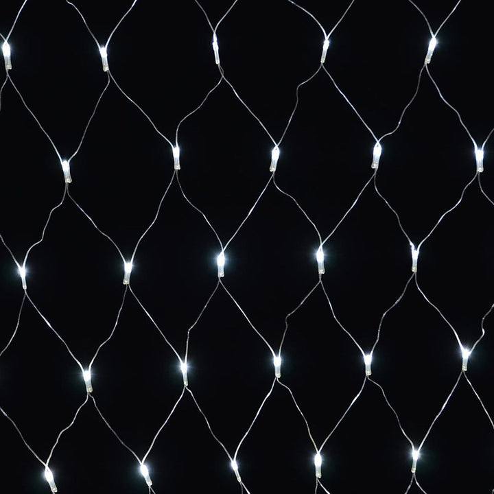 180 Multi Function Christmas Twinkle LED Net Curtain Lights Bright White