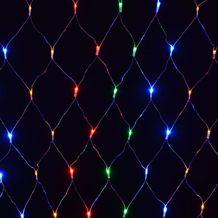 180 Multi Function Christmas Twinkle LED Net Curtain Lights Multi