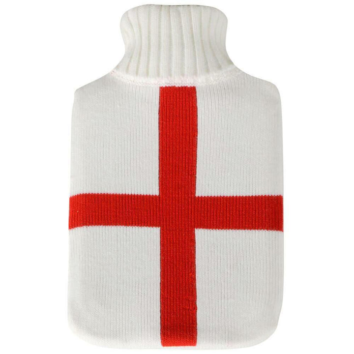 Hot Water Bottle Large Soft Knit Cover National Flag Colours England