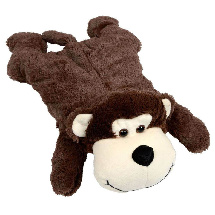Hot Water Bottle Novelty Plush Animal Padded Cover 750ml Monkey - Dark Brown