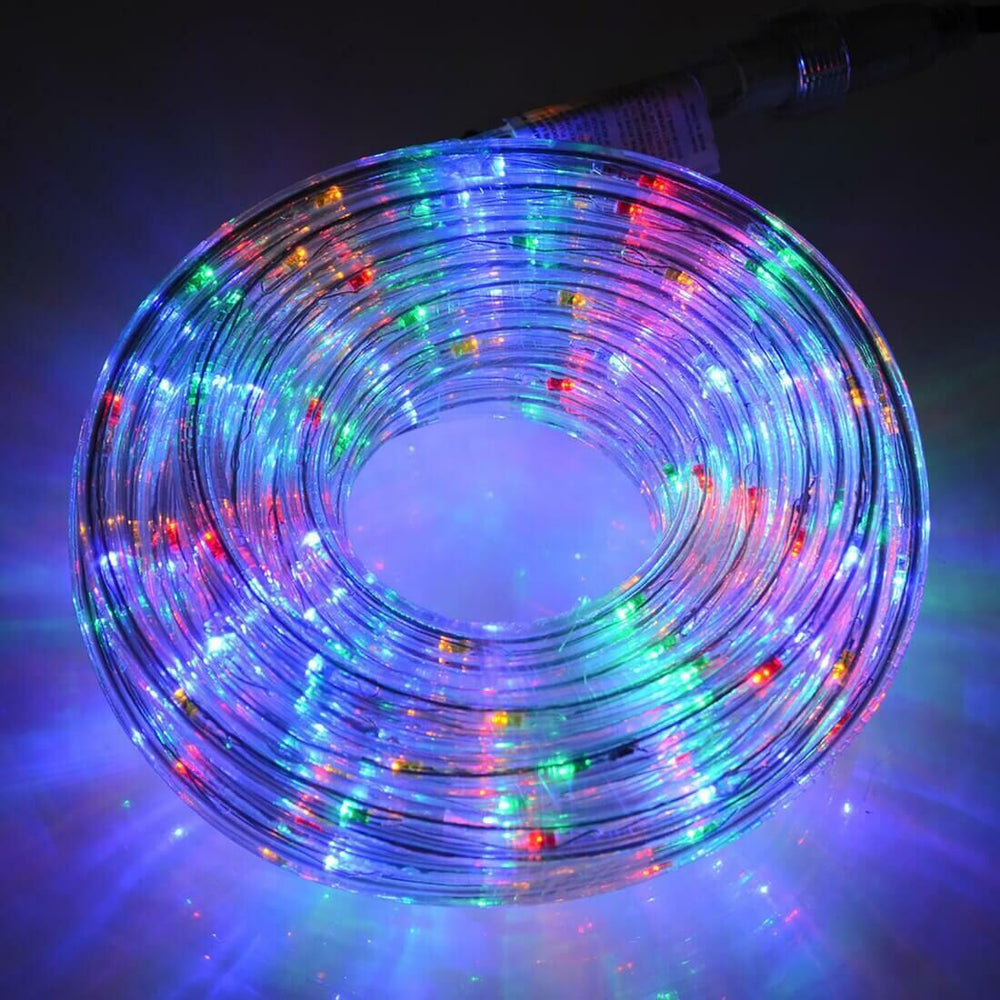 8m x 12mm Connectable Indoor/Outdoor LED Christmas Rope Light 3m Power Cord