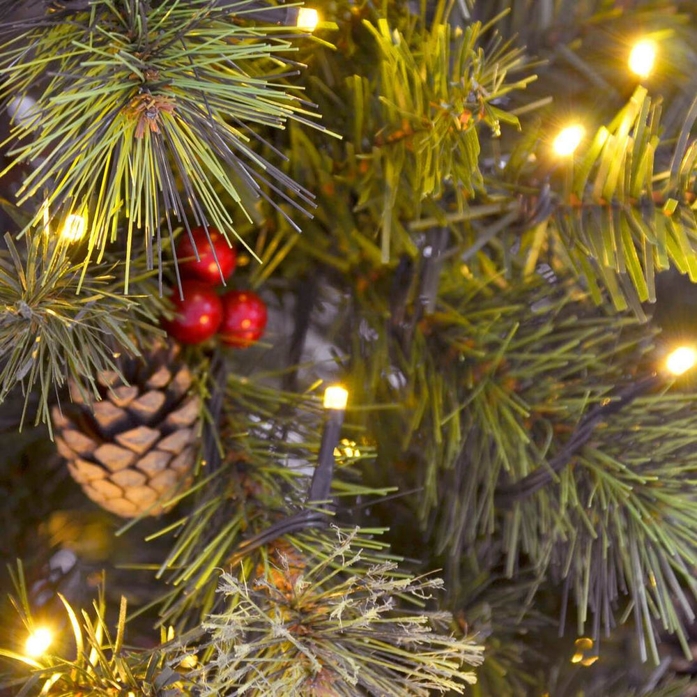 6ft Artificial Slim Green Pre-Lit Decorated Christmas Tree