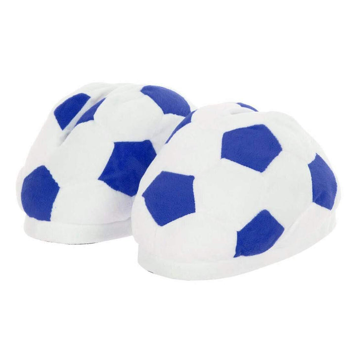 Kids Novelty 3D Football Shaped Slippers With Non-Slip Soles 12-13 / Blue