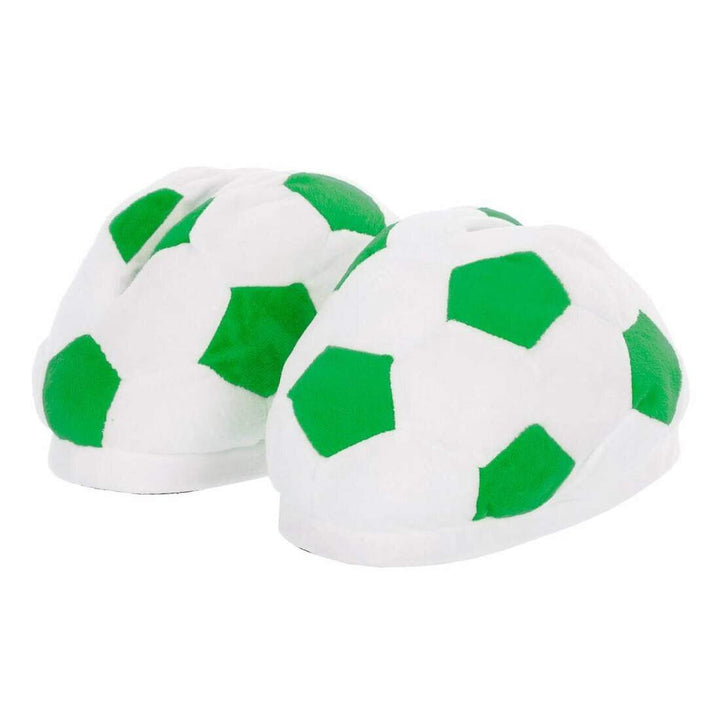 Kids Novelty 3D Football Shaped Slippers With Non-Slip Soles 12-13 / Green