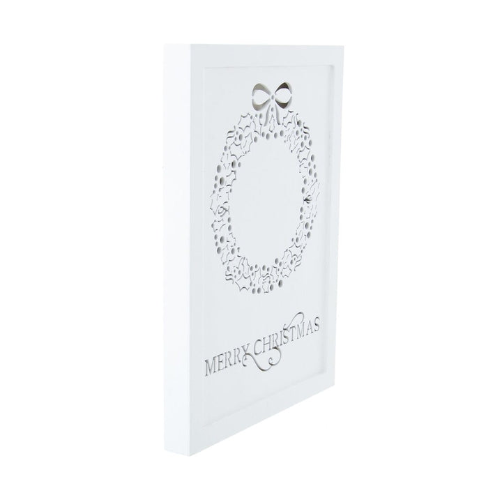 Light Up LED Merry Christmas Xmas Wall Plaques Decorations