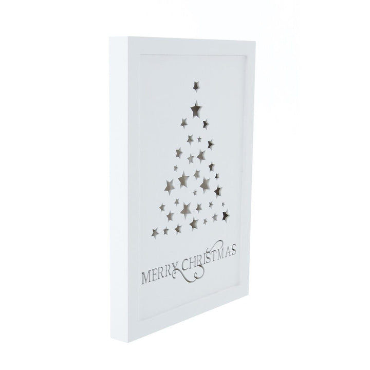 Light Up LED Merry Christmas Xmas Wall Plaques Decorations