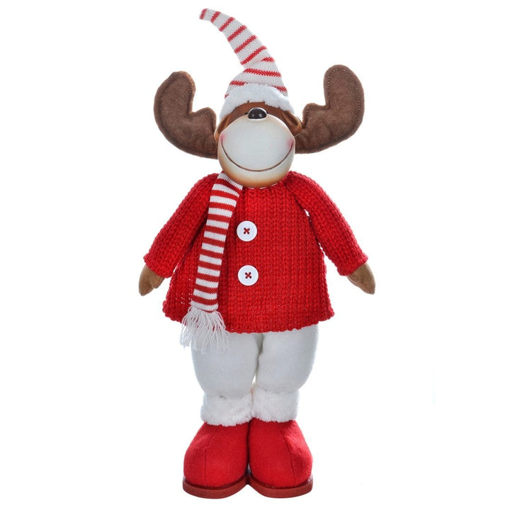 42cm Red Standing Reindeer Novelty Christmas Decoration
