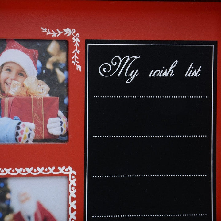 Wooden Red And White Xmas Photo Advent Calendar With Drawers