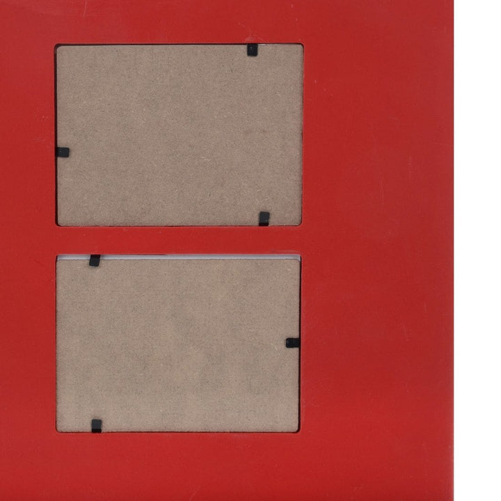 Wooden Red And White Xmas Photo Advent Calendar With Drawers