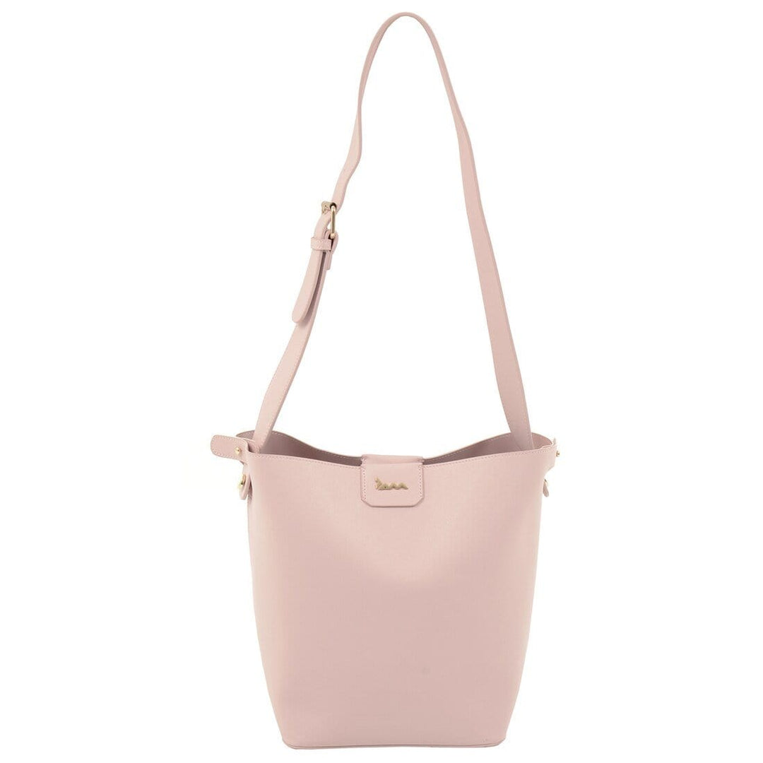 Womens Lily Faux Leather Tote Handbag Shoulder Shopper Bag Pink