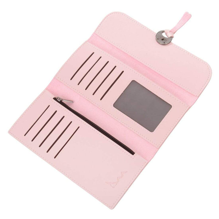 Womens Lacey Faux Leather Purse Wallet Clutch Card Holder