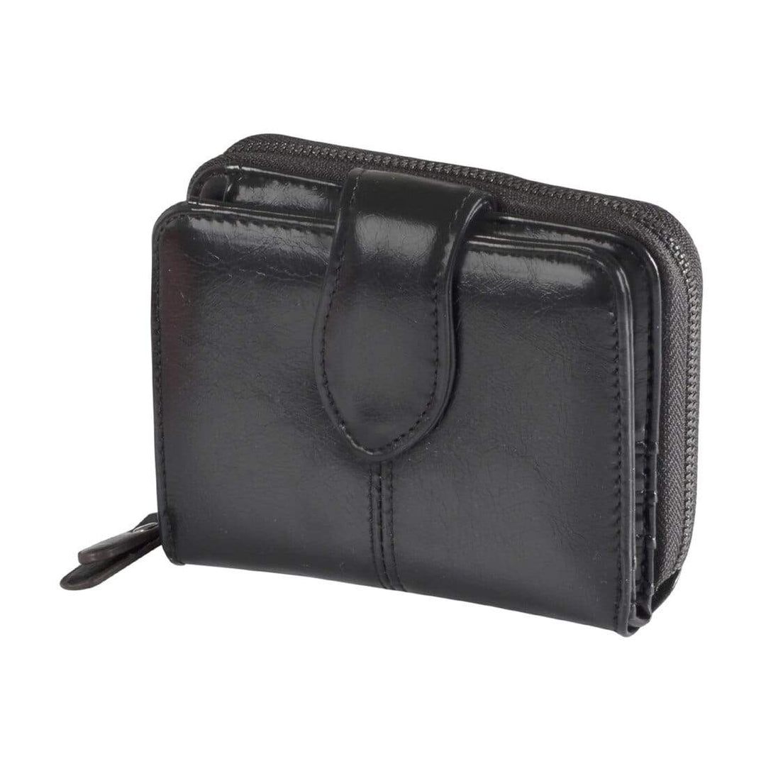 Womens Keira PU Small Purse Coin Card Zip - Black Pink Tan Black