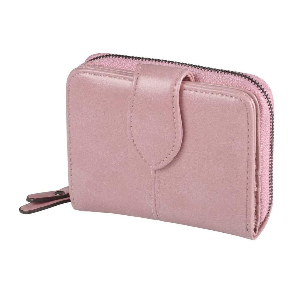 Womens Keira PU Small Purse Coin Card Zip - Black Pink Tan Pink