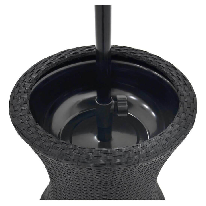 Azuma Drinks Cooler Table Garden Patio Rattan Black or Grey