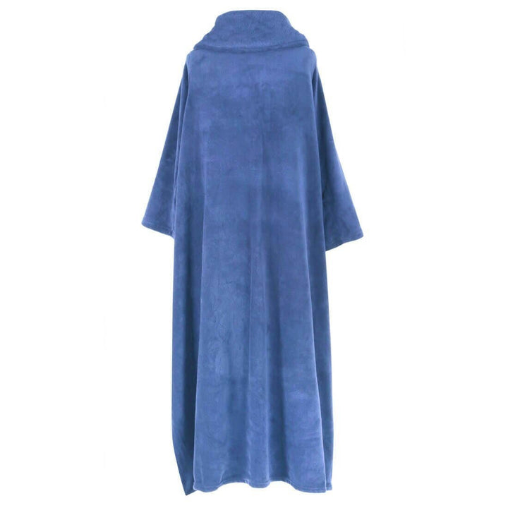 Luxurious Wrap Around Snuggle Blanket With Sleeves 137x180cm Amparo Blue
