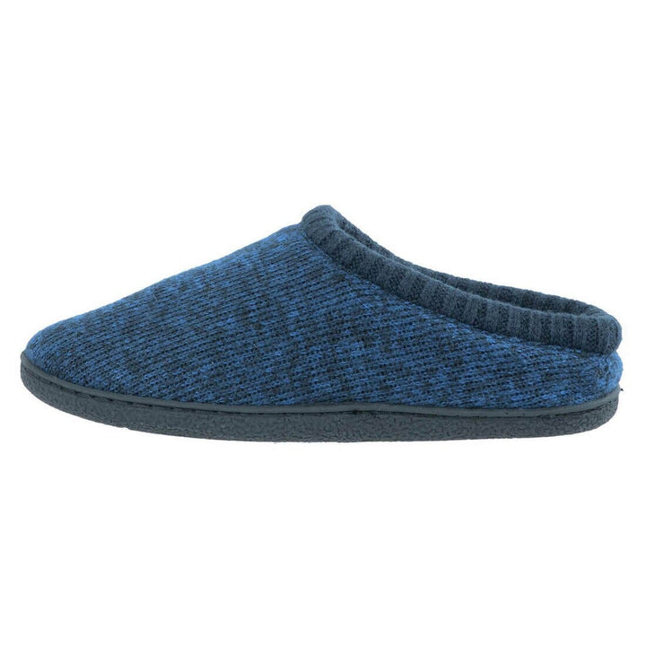 Mens Knitted Mule Slippers With Soft Fleecy Lining Non-Slip