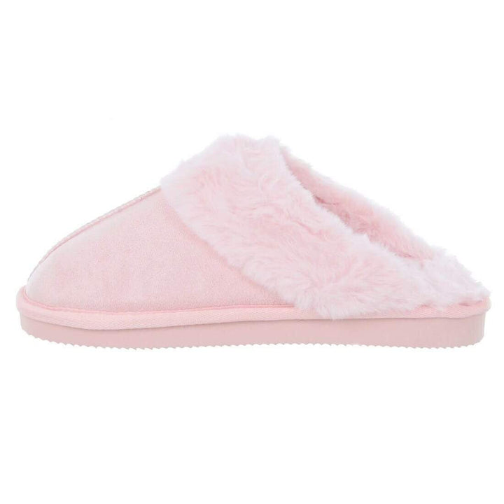 Womens Mule Slippers Luxury Microsuede Faux Fur Non-Slip