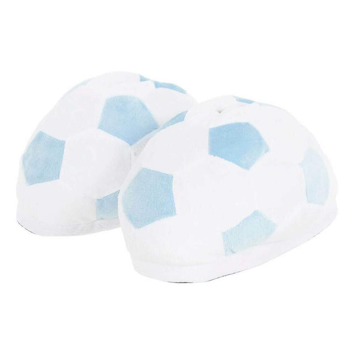Kids Novelty 3D Football Shaped Slippers With Non-Slip Soles 12-13 / Sky Blue