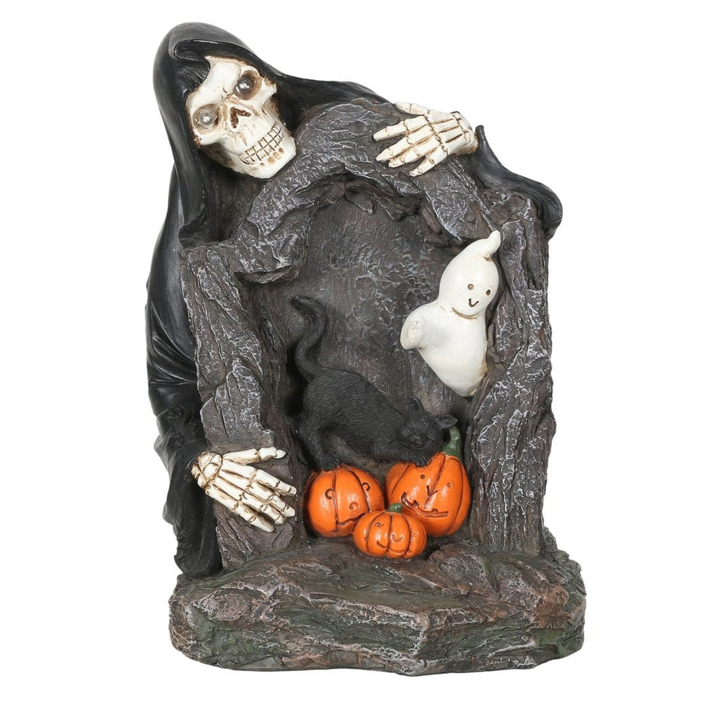 Light Up Halloween Decoration Grim Reaper Skeleton & Ghost