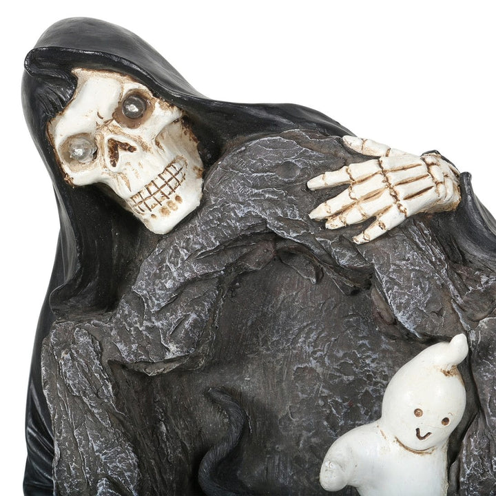Light Up Halloween Decoration Grim Reaper Skeleton & Ghost