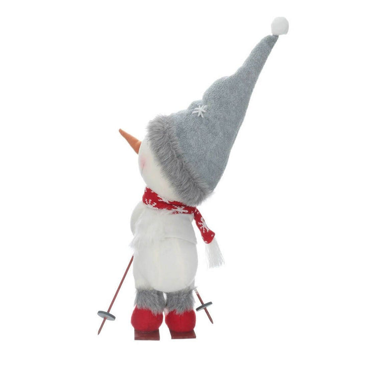 Novelty Skiing Snowman Christmas Xmas Decoration 40cm