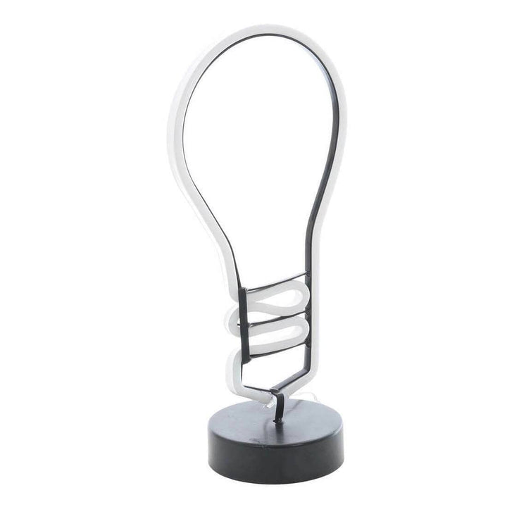 Lightbulb Neon White Table Lamp Bright LED Rope Light Feature