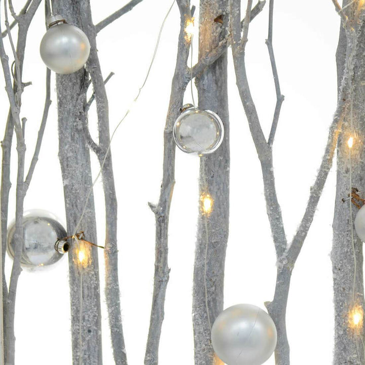 Pre-Lit Wooden Rectangle/Star Frame Christmas Decoration