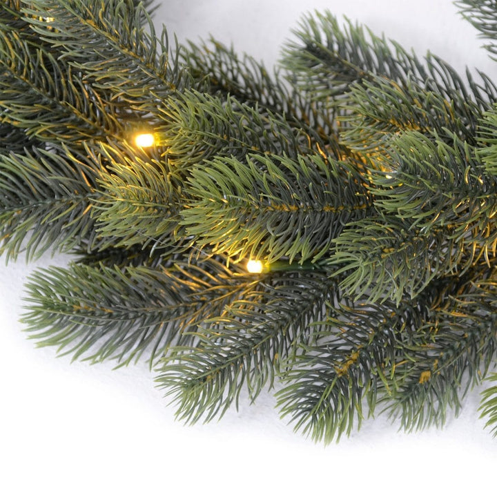 6ft Pre-Lit Green Christmas Garland Indoor/Outdoor With Timer