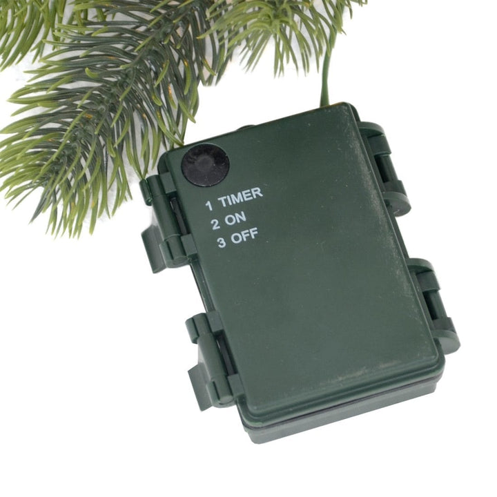 6ft Pre-Lit Green Christmas Garland Indoor/Outdoor With Timer