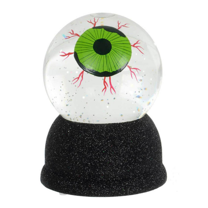 Light Up Glitter Water Halloween Decoration - Eyeball Globe Green