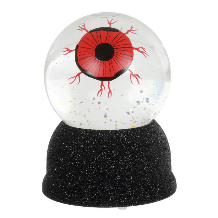 Light Up Glitter Water Halloween Decoration - Eyeball Globe Red