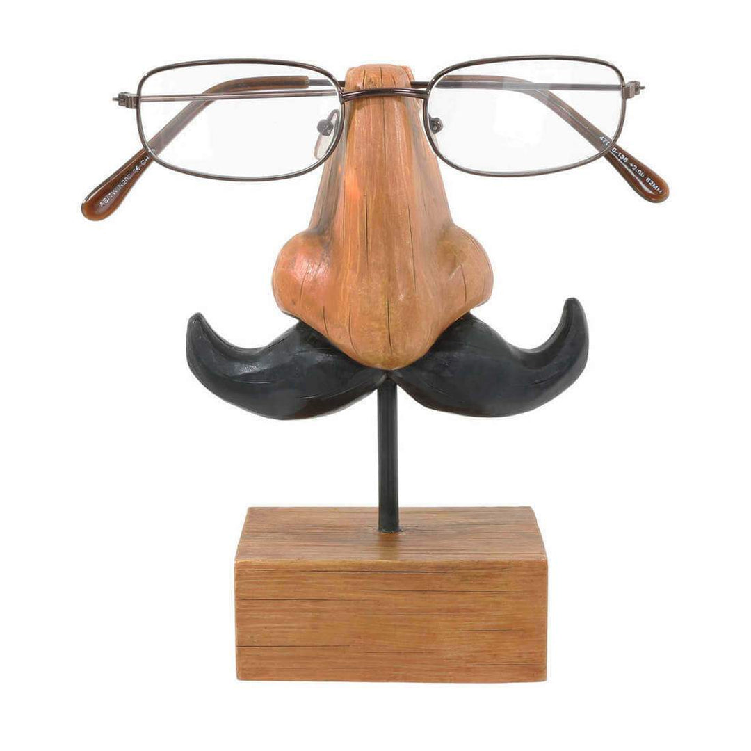 Nose & Moustache Novelty Reading Glasses Holder Stand Figure