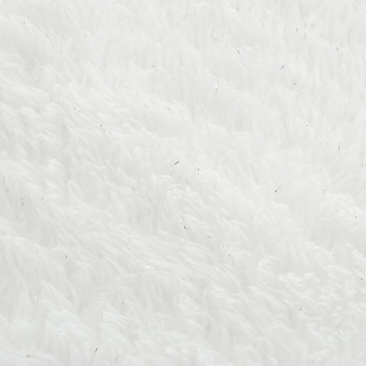 Shaggy Fleece Blanket With Lurex Sparkle Grey/White/Black White / 155 x 200cm