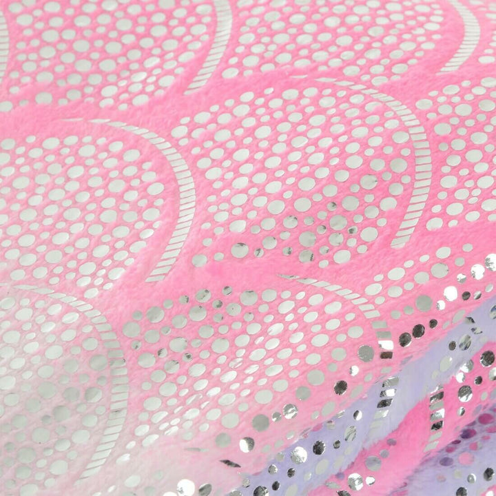 Mermaid Seashell Print Blanket Sofa Bedroom Fleece Throw 155 x 200cm