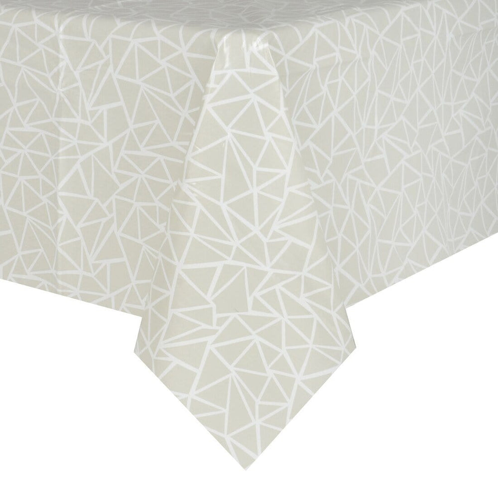 Geometric PVC Tablecloth Table Cover Home Accessory Grey