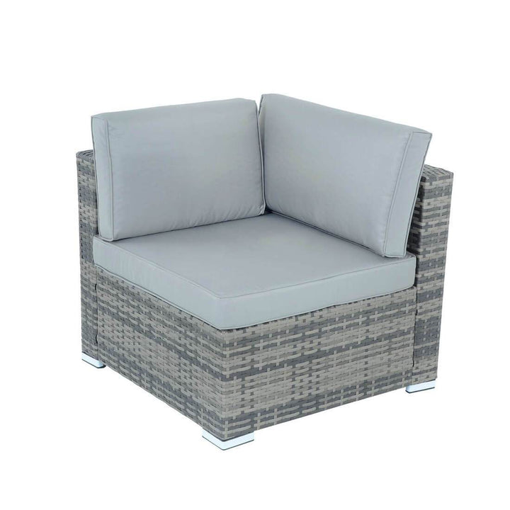 Monaco 7pc Garden Sofa Set Grey Rattan Patio Furniture