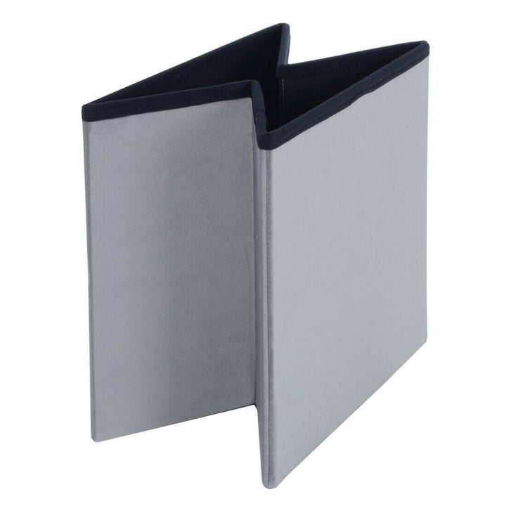 Hodge & Hodge Velvet Effect Storage Ottoman With Lid