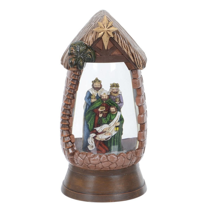 Novelty Christmas Nativity Scene Glitter Water Ornament