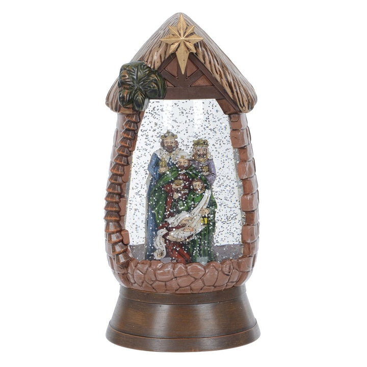 Novelty Christmas Nativity Scene Glitter Water Ornament