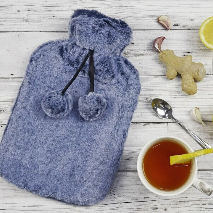 Hodge & Hodge Luxury Faux Fur 2 Litre Hot Water Bottle