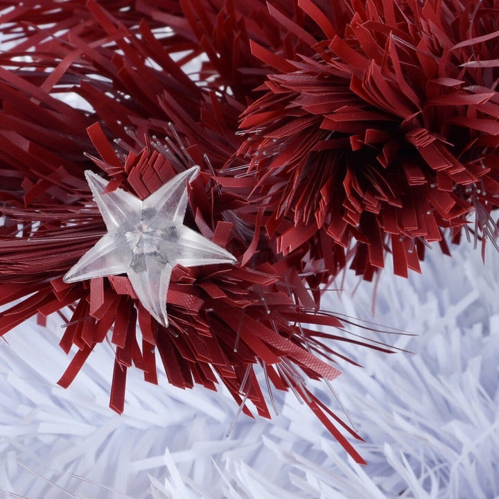 Novelty 4ft Stripe Christmas Tree With LED Lights Red/Blue