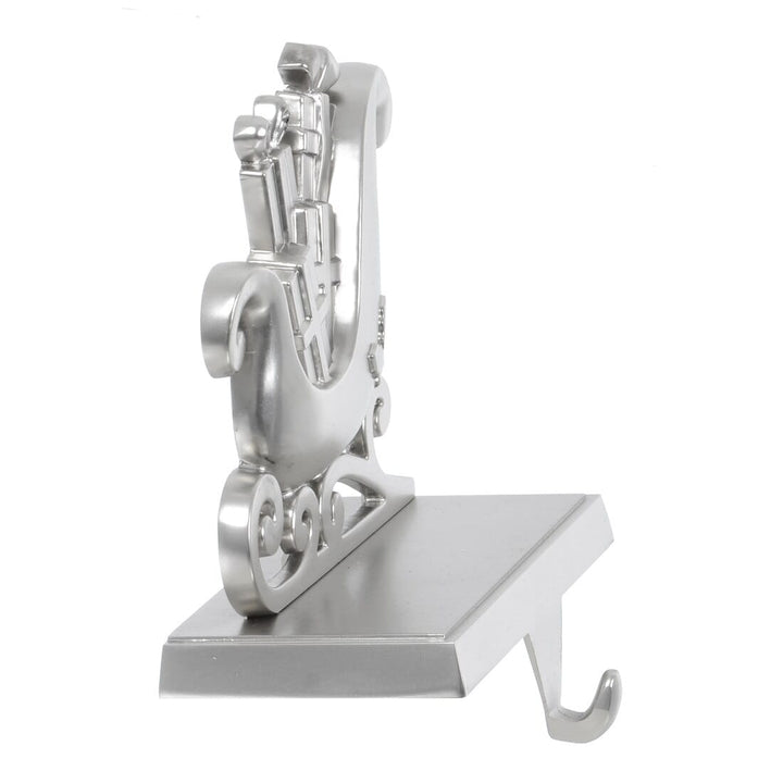 Silver Christmas Stocking Hanger Mantel Shelf Decoration