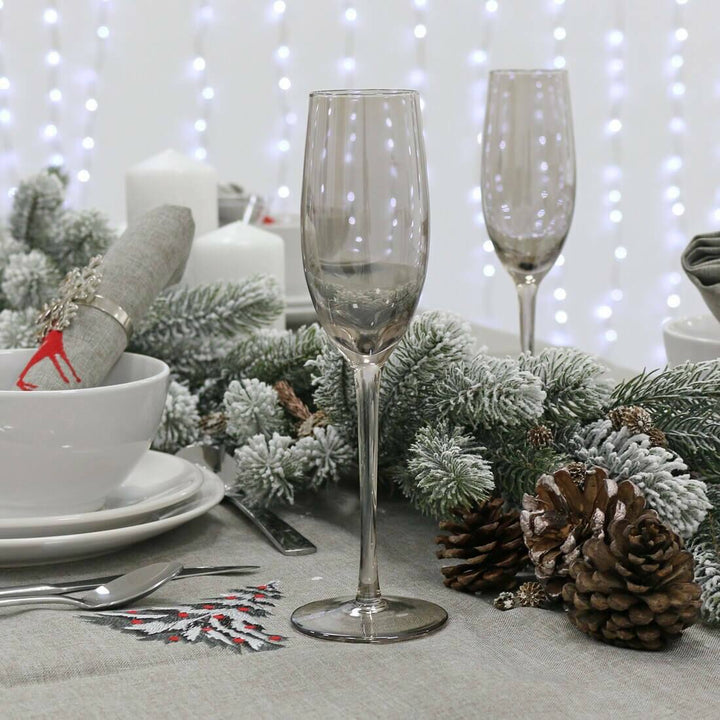 2pk Shimmer Iridescent Prosecco Glasses Grey/Pink/Blue