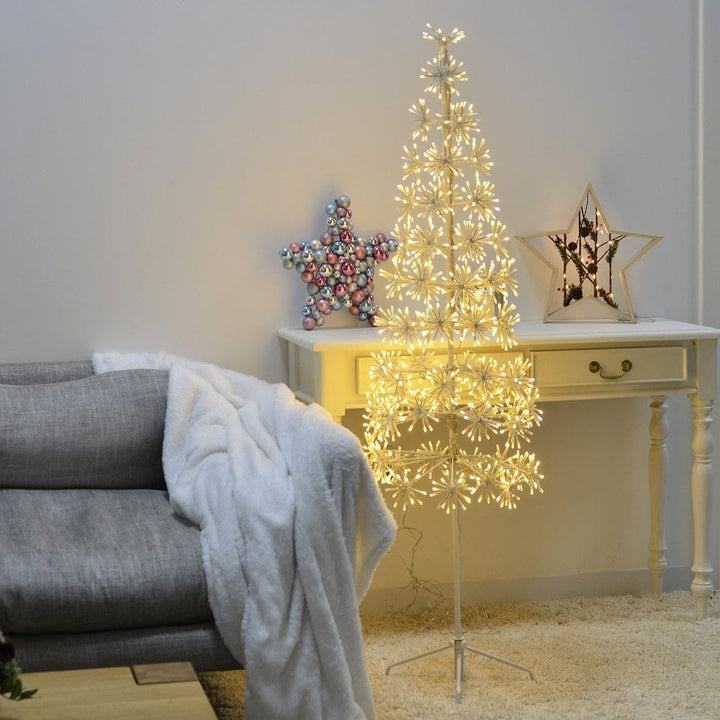 5ft Twinkling LED Cluster Christmas Tree With White Frame