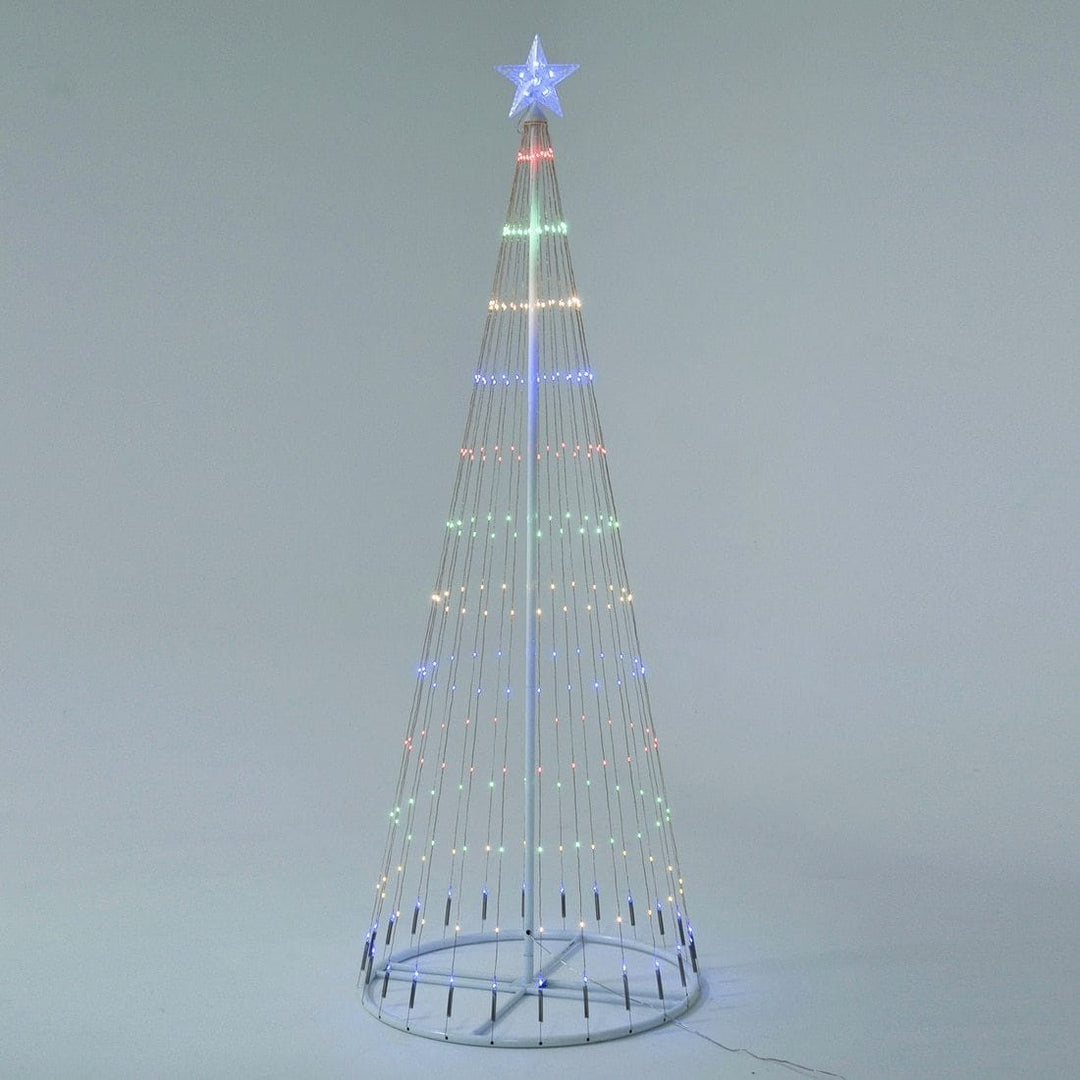 6ft LED Multicolour Light String Tree With Star Topper