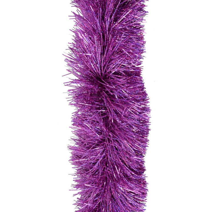2m Luxury Extra Thick 10 Ply Tinsel Christmas Decoration Laser Pink