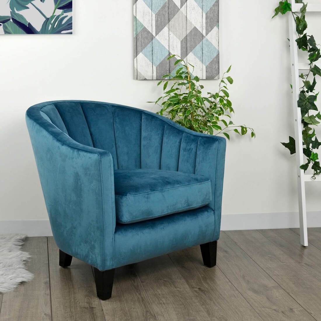 Hodge Hodge Tub Shaped Armchair With Velvet Style Cover XS