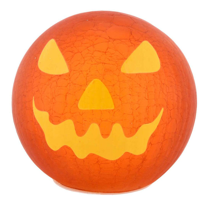 Light Up Crackle Ball Halloween Decoration LED Ornament 15cm
